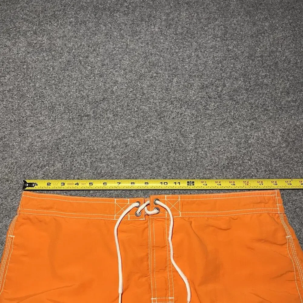 Vintage Polo Ralph Lauren Swim Shorts Mens Large Orange Lined Trunks Pony Logo